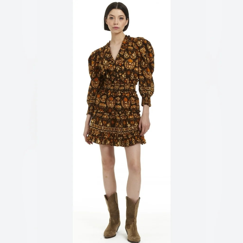 Love the Label Eleanor Dress Dahlia black print Nwot Small Bohemian Prom